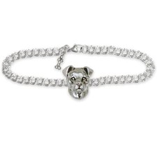 Pit Bull Bracelet Jewelry Sterling Silver Handmade Pit Bull Bracelet PAS4-B