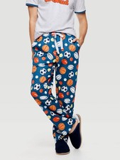 Peter Alexander Various Sport Balls Print Long Cotton Classic Pj Pants Size XL