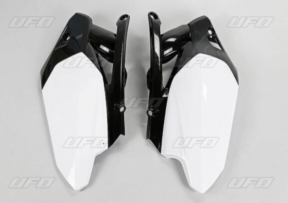 Plaques latérales UFO moto Yamaha YZ-F 450 carénage blanc résistant de qualité supérieure