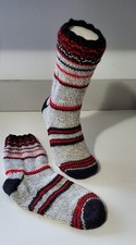 HAND KNIT MEN'S WOOL SOCKS 10-11" Foot