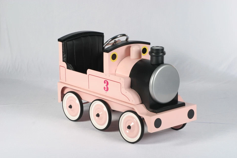 Coche de pedales de tren de metal estilo vintage clásico rosa - tamaño completo elección de regalo perfecta Foto 4 de 4
