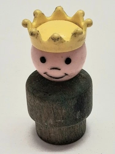 Vintage Little People Fisher-Price Wooden Prince From Castle Set Collectible Fig