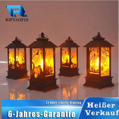 Halloween Deko Laterne Licht Halloweenlampe Gruseldekoration Party Lampe Dekor D