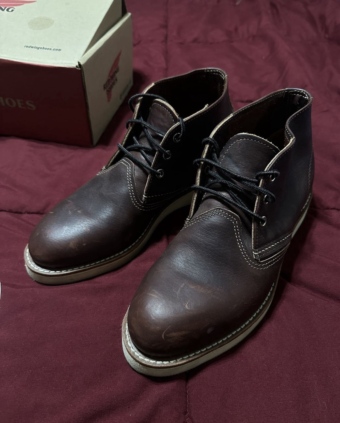 Red Wing Shoes Brown Leather Chukka Boots