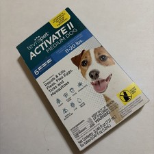 TevraPet Activate II Medium Dog 11-20 lbs Flea Tick 6 Doses EPA 92334-1-92413