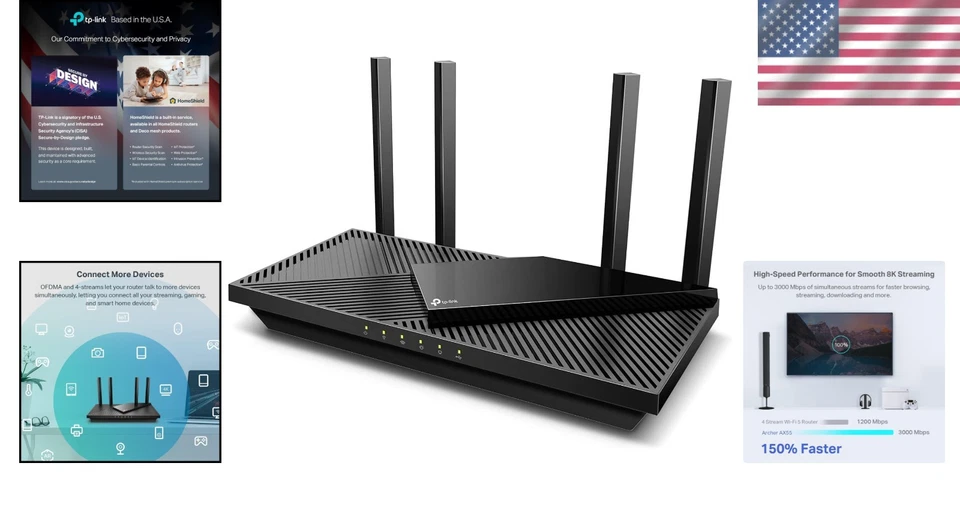 AX3000 Wi-Fi 6 Router with USB 3.0 - Image 2 of 4