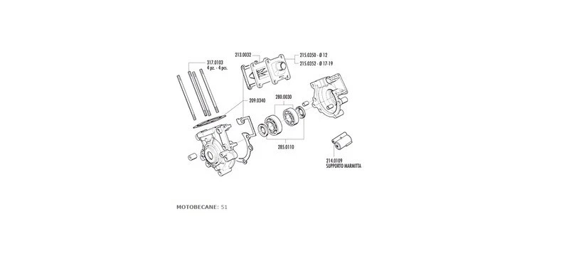Vilebrequin complet POLINI - Valve Manif-Reed - Photo 3/3