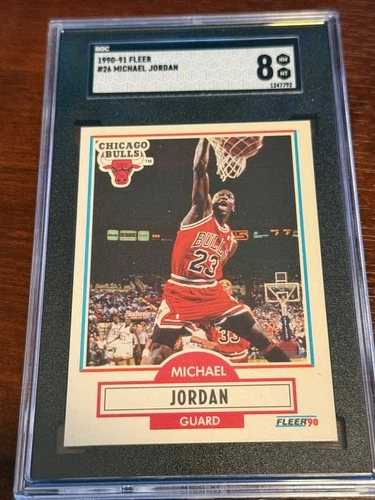 1990-91 Fleer - Michael Jordan #26 Graded SGC 8 Near Mint-Mint