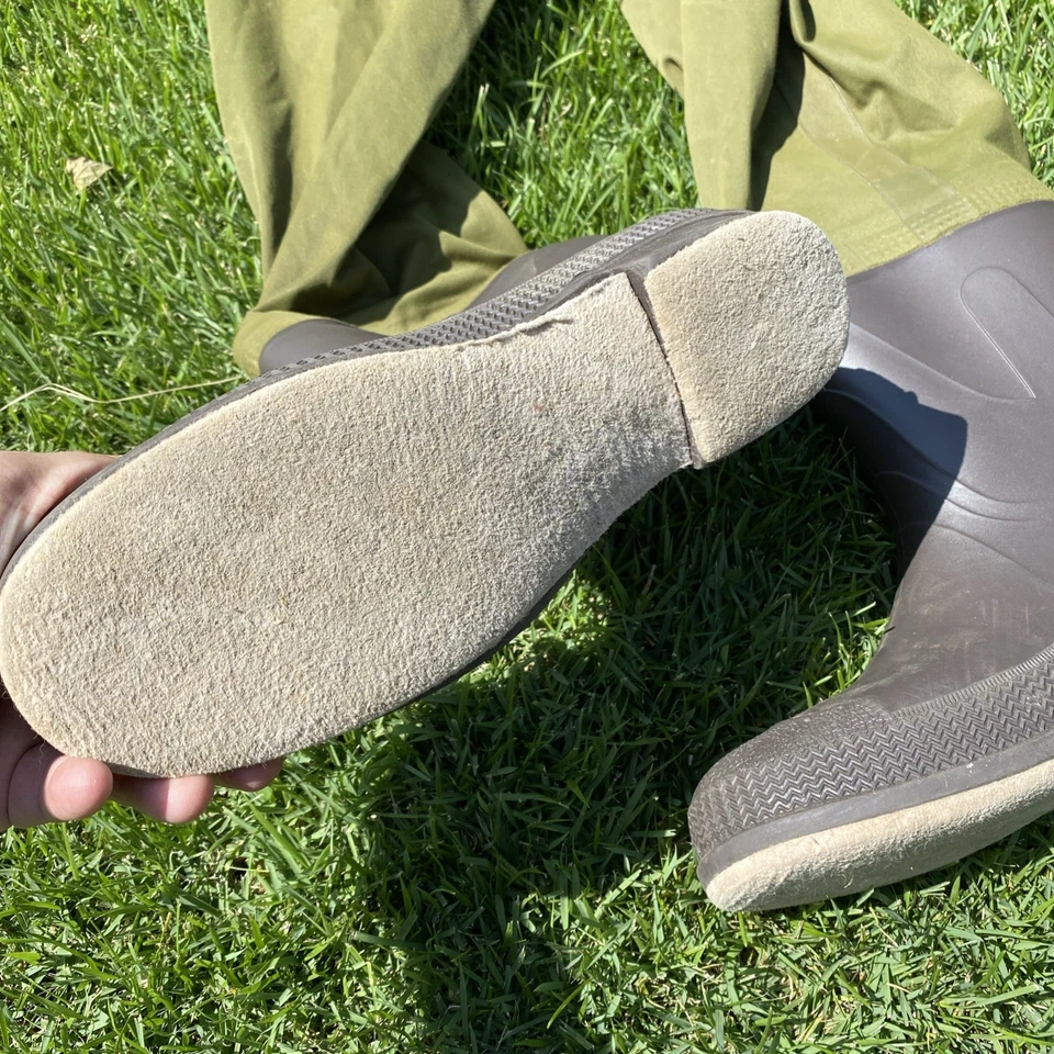 Fishing Waders Green Hodgman Fish Lake Outdoors Wildlife Suspenders NO SIZE - Image 4 of 4