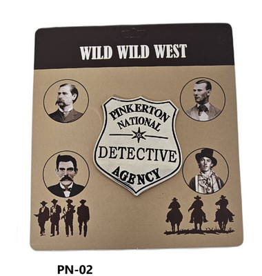 Pinkerton National Detective Agency Badge Pin  Wild Wild West Collector's Shield