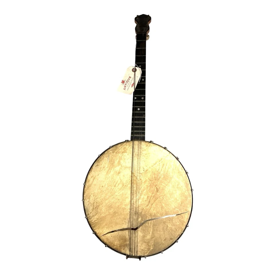 Antiguo banjo Victory propiedad de Mike Wolfe American Pickers Foto 3 de 4