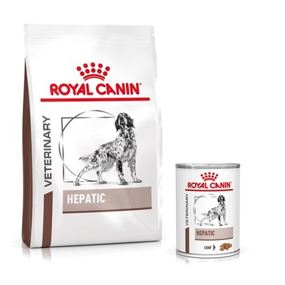 Royal Canin Hepatic Sparpaket: 7 kg Trockenfutter + 12x420 g Nassfutter für Hund