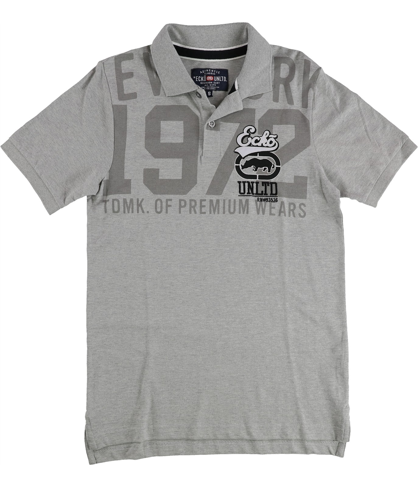 Ecko без упаковки Мужская рубашка-поло премиум-класса 1972 года серая X-Small 4190₽