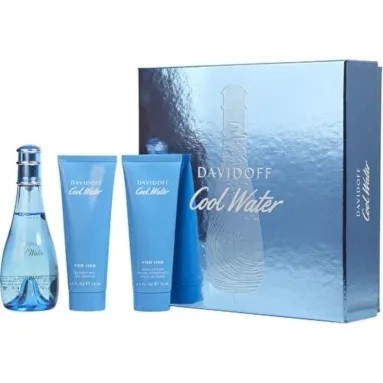 Davidoff Ladies Cool Water 3pcs EDT Gift Set Fragrances 3614222341642 8090₽