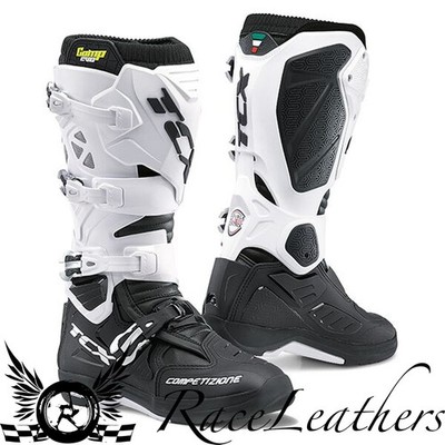 TCX COMP EVO 2 SCHWARZ WEISS MOTOCROSS MX DIRTBIKE OFF ROAD STIEFEL MICHELIN SOHLEN