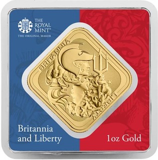 2026 UK Goldbarren Britannia & Liberty 1 Oz Gold 999.9 im original Blister