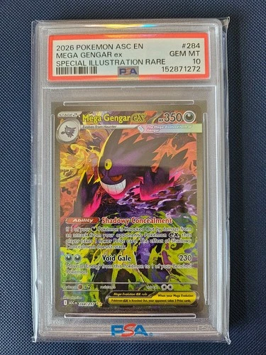 Pokemon Mega Gengar ex 284/217 - Ascended Heroes - SIR - PSA 10