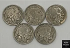 Lot of 5 Buffalo / Indian Head Nickel Coins with Full Dates, Old US Coins!