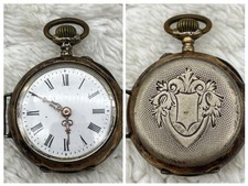 Vintage Antique Ladies Trench Pocket Watch Runs