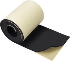 Black Self Adhesive EVA Foam Roll 118x8 Inch, 5mm Thick, Waterproof