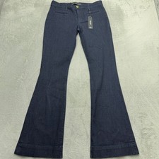 NEW Express Jeans Slim Flare Womens 10R Dark Wash Mia Mid Rise Trouser Denim