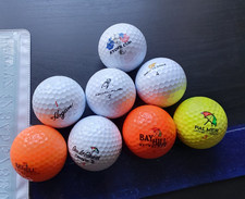 8  "celebrity" Golf balls. Jack Nicklaus, Arnold Palmer, Ben Hogan & Ryder Cup