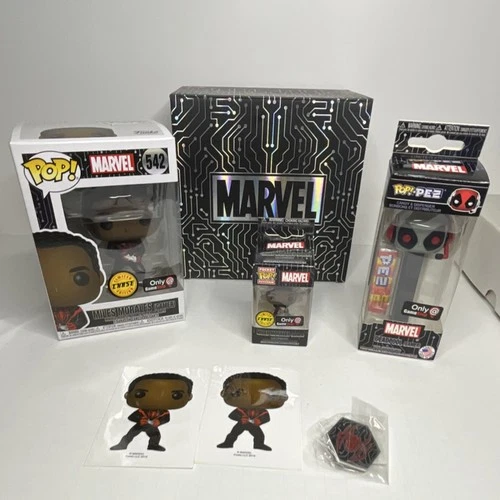 Funko Pop Marvel GameStop Exclusive Mystery Box Miles Morales #532 Deadpool Pez