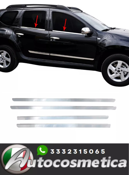Fensterleisten Zierleisten FüR Dacia Duster 2010-2018 Edelstahl Chrom-image