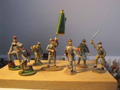Frontline/Niena,54mm-Confederate Command Group,ACW