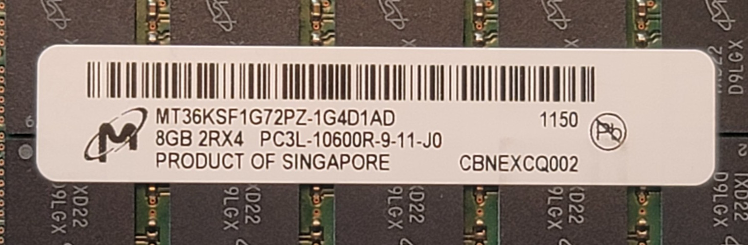 как выглядит Micron 8GB 2Rx4 PC3L-10600R Registered ECC Server RAM Lots of 4 фото