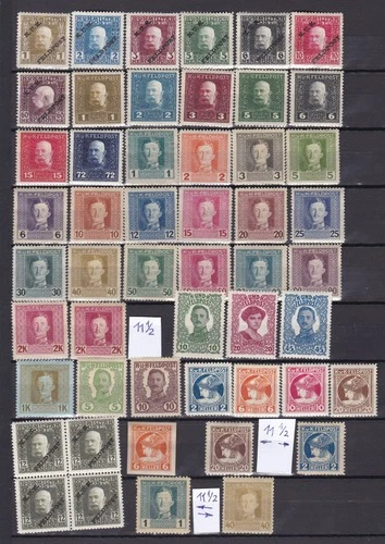 KUK FELDPOST  -1915/18 year - COLLECTION - MH/MNH - 120 EURO