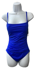 La Blanca L112048 Sapphire Island Goddess Lingerie One-Piece Swimsuit Size 8