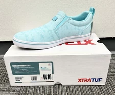 XTRATUF Sharkbyte Eco Deck Light Blue Shoes XSWR-200 Women's Size 10