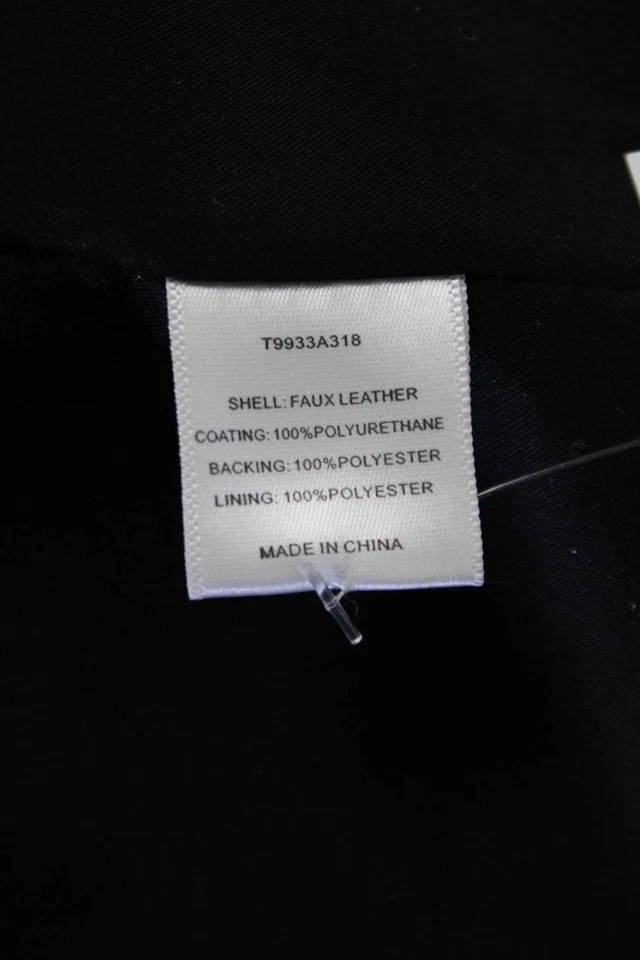 Chaqueta negra con cuello tachonado de cuero vegano Tart Collections para mujer talla L Foto 4 de 4