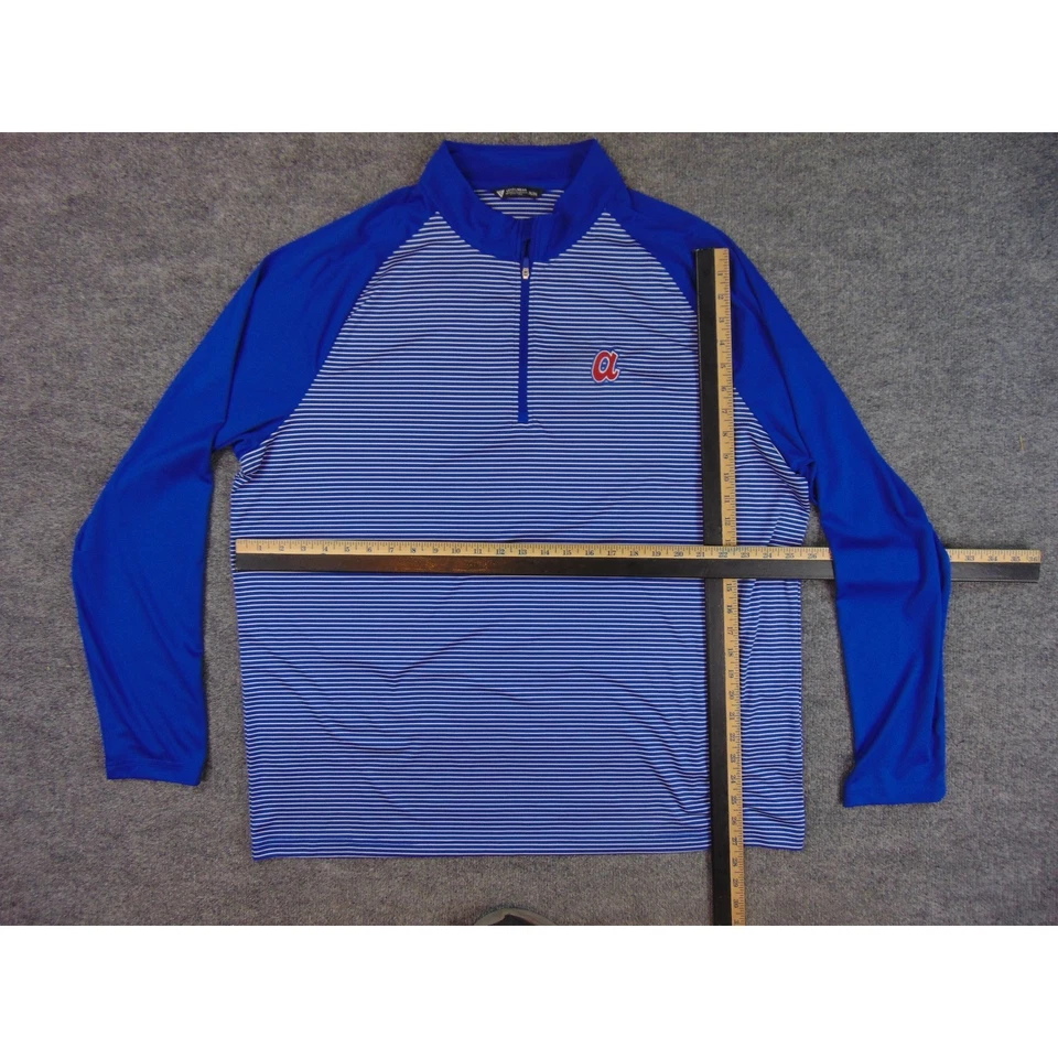 Atlanta Braves Sweater Men's 2XL 1/4 Zip Pullover Baseball Golf Team - Image 4 of 4