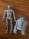 1977 Kenner Star Wars R2-D2 And C-3PO Droids Original Figures Vtg Hong Kong