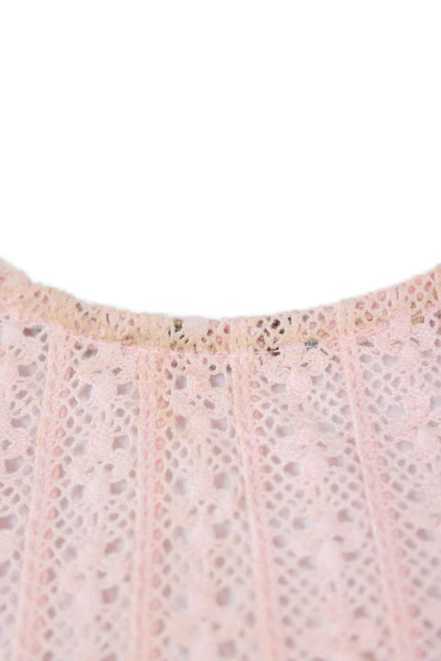 Mini vestido recto Love Shack elegante para mujer rosa floral de algodón talla 6 Foto 4 de 4