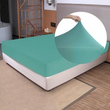 Soft Stretch Queen Size Fitted Sheet Only - 4-Way Stretchy Jersey Knit, T-Shi...