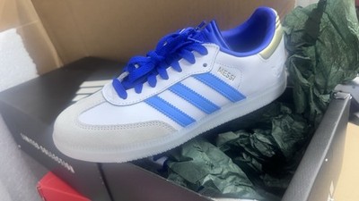 adidas Samba Messi White/Blue/Gold ID3550 Men's Athletic Sneakers