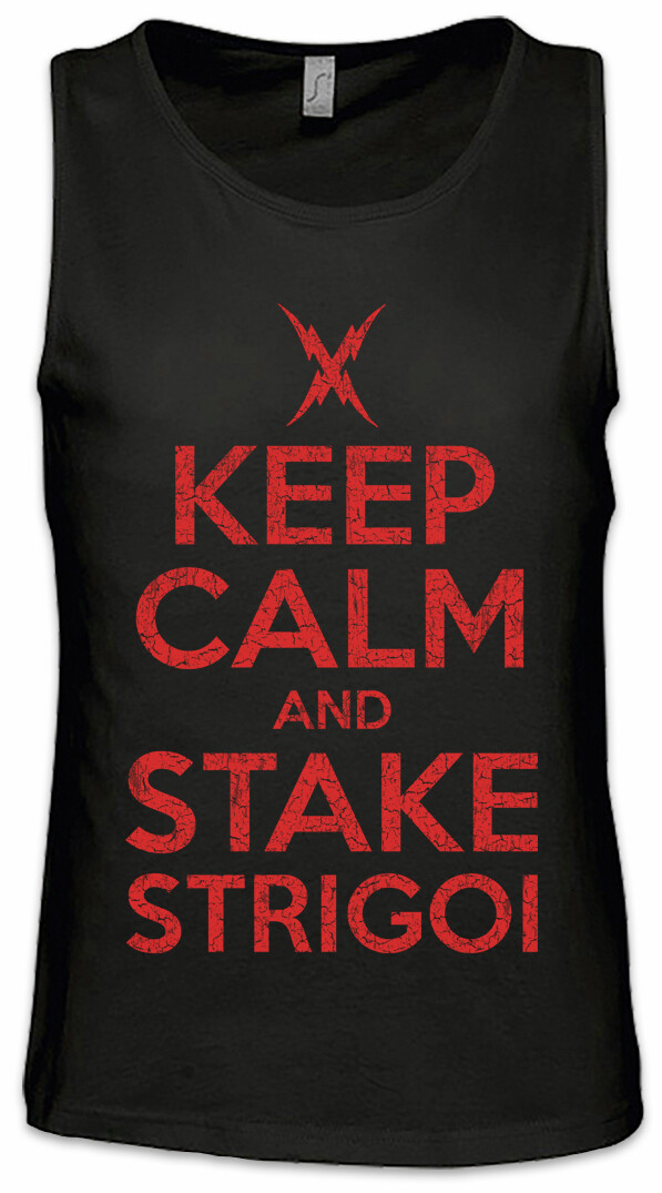 ALTRA Canotta uomo Keep Calm And Strake Strigoi The Vampire Strain simbolo vampiro