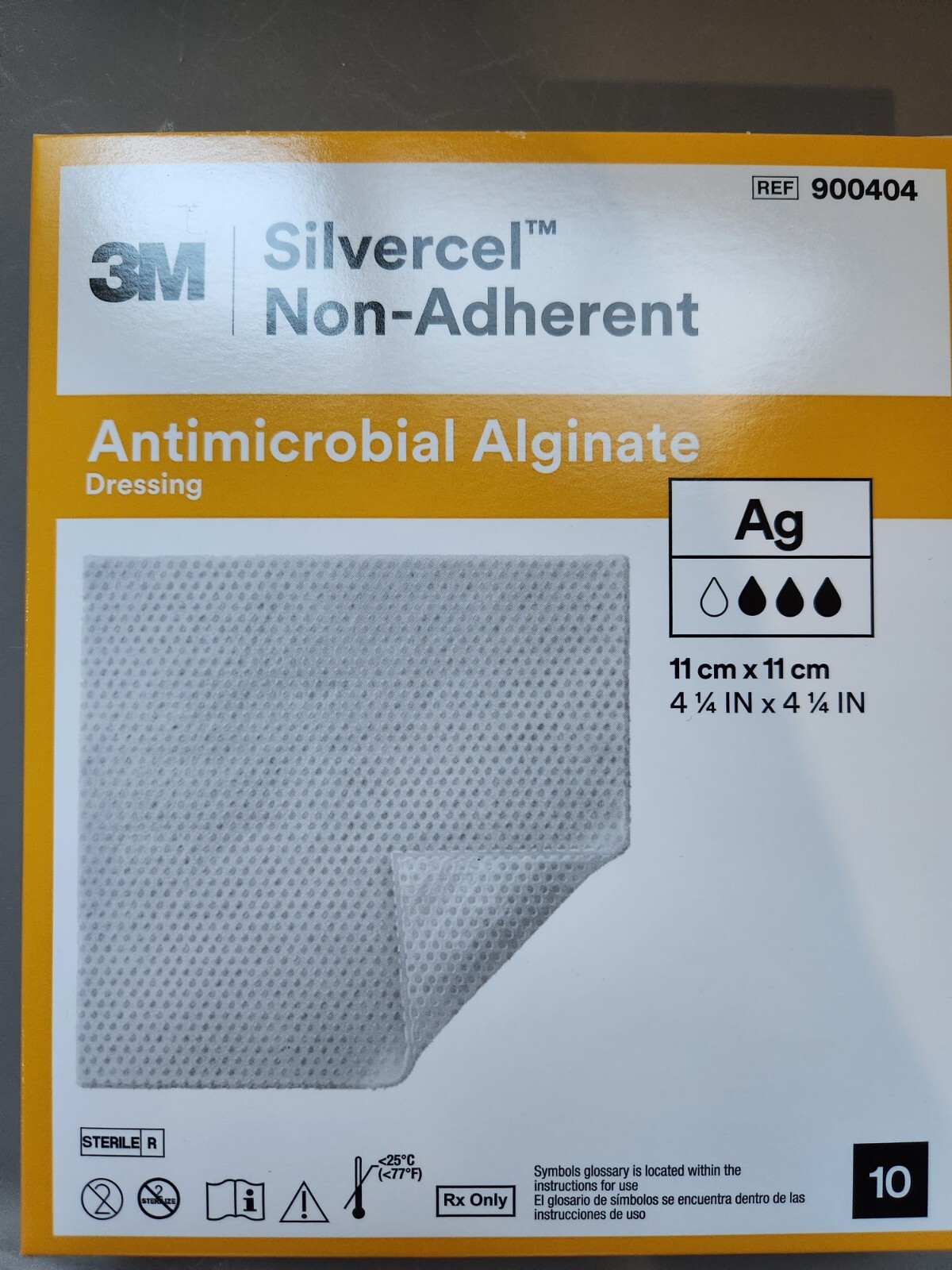 Silvercel Non-Adherent Antimicrobial Alginate Dressing 4-1/4 x 4-1/4 ...