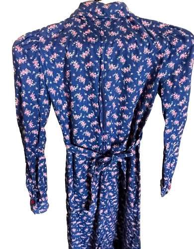 Plain Jane San Francisco Maxi Dress Size 5 Festival Hippie Floral Blue Pink 70s - Picture 8 of 11