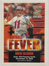 2000 Topps Season Opener Drew Bledsoe New England Patriots Football Fever