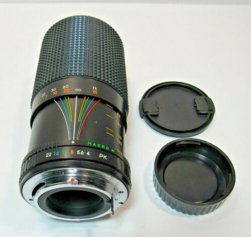 Sears Multicoated 80-200mm f4.0 Auto Macro Zoom Lens for Pentax + Cap