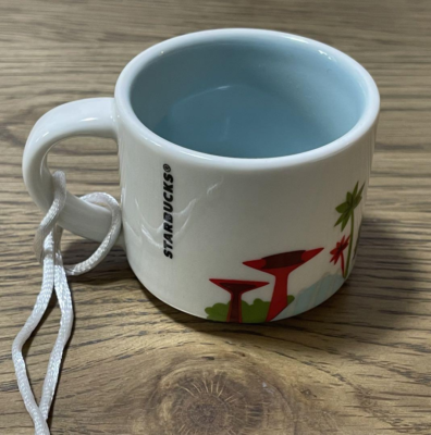 SINGAPORE Starbucks mini Mug Cup DEMI 2oz ORNAMENT You Are Here