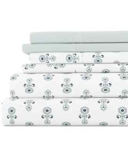 Kaycie Gray Boho Floral Easy Care 6-Pc. Sheet Set, Twin