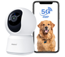 5G Security Camera Indoor, 4MP Pet Camera with Speaker for Dog/Cat, Baby Monitor