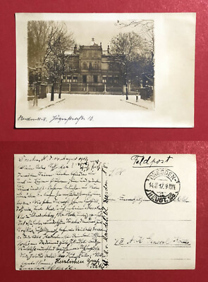 Photo postcard Dresden Neustadt 1917 residential house Villa Jägerstrasse 10 (62892