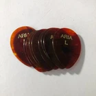 Lot of 10 NOS 80s Aria Light Tortoise Shell Teardrop Guitar Picks 1.125" x .75"