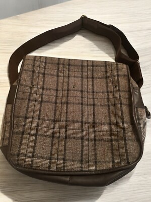 Barbour Messenger Fly Fishing Tarras Bag Brown Tweed Missing